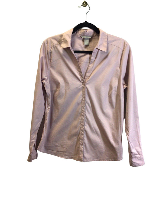 H&M Women Button Down Tops Regular fit in Pink - M - Velora