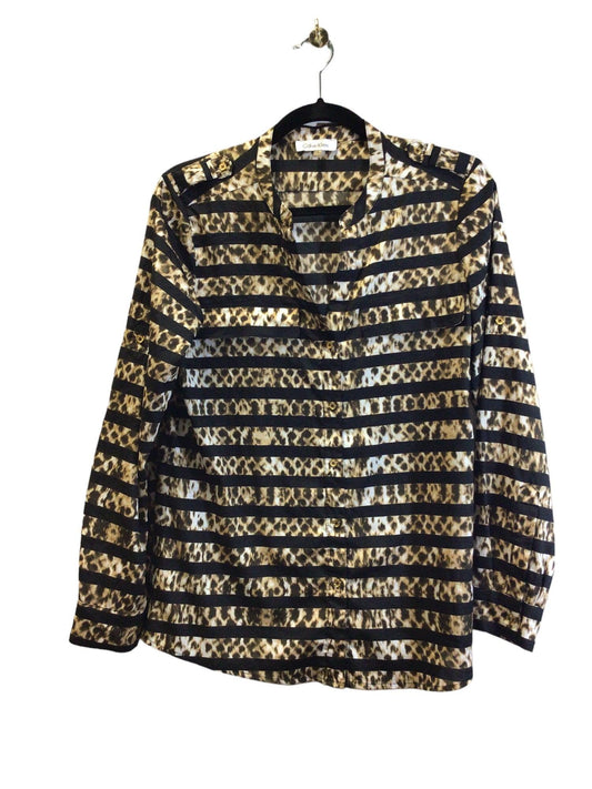 CALVIN KLEIN Women Button Down Tops Regular fit in Brown - S - Velora