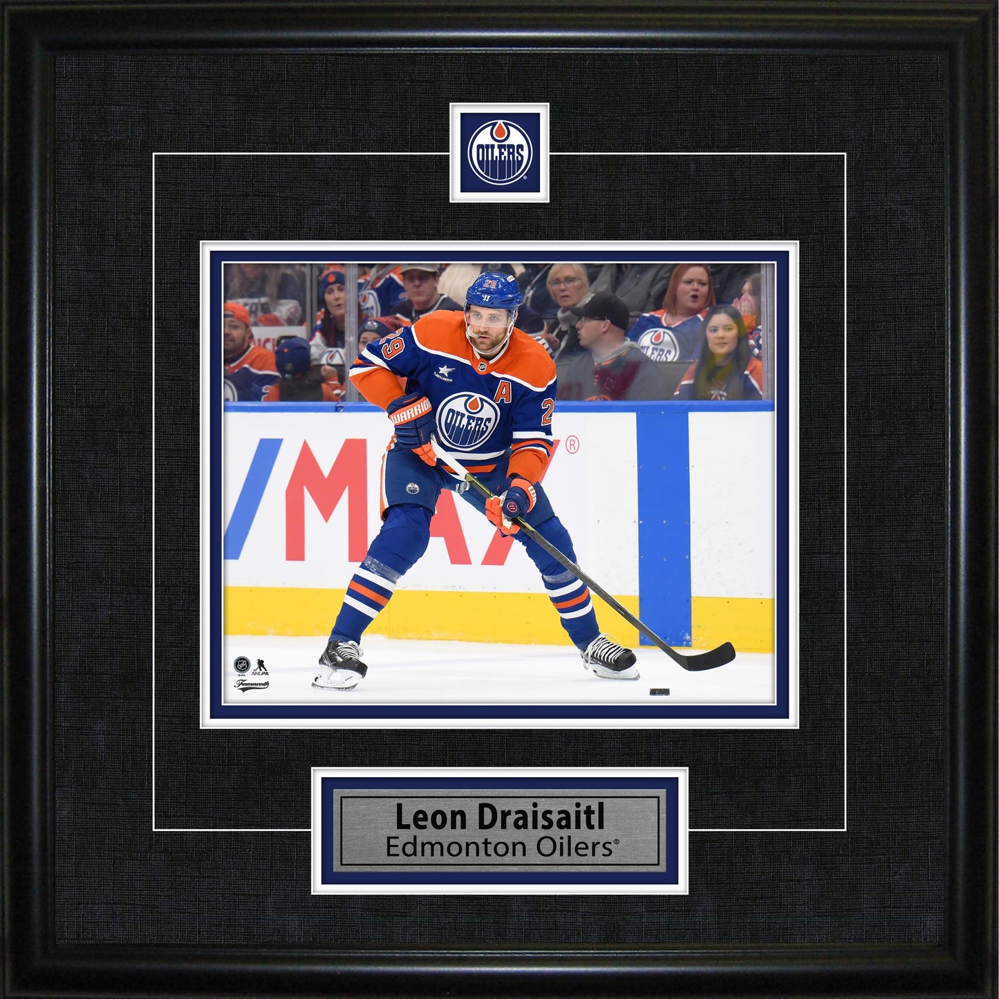 Leon Draisaitl Framed Pin & Plate Edmonton Oilers Frameworth Sports Marketing