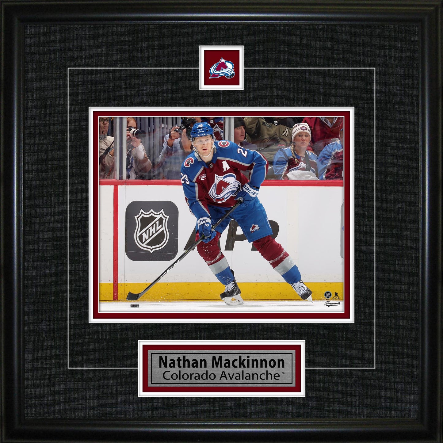 Nathan Mackinnon Framed Pin & Plate Colorado Avalanche Frameworth Sports Marketing