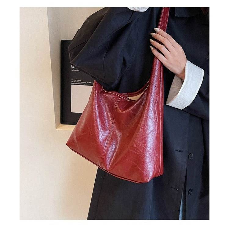 Fashion Womens Shoulder Bag Vintage Designer Large Capacity Casual Tote Bag Autumn And Winter Fashion Handbag - Velora