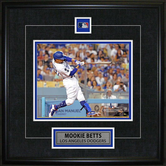 Mookie Betts Framed Pin & Plate Dodgers