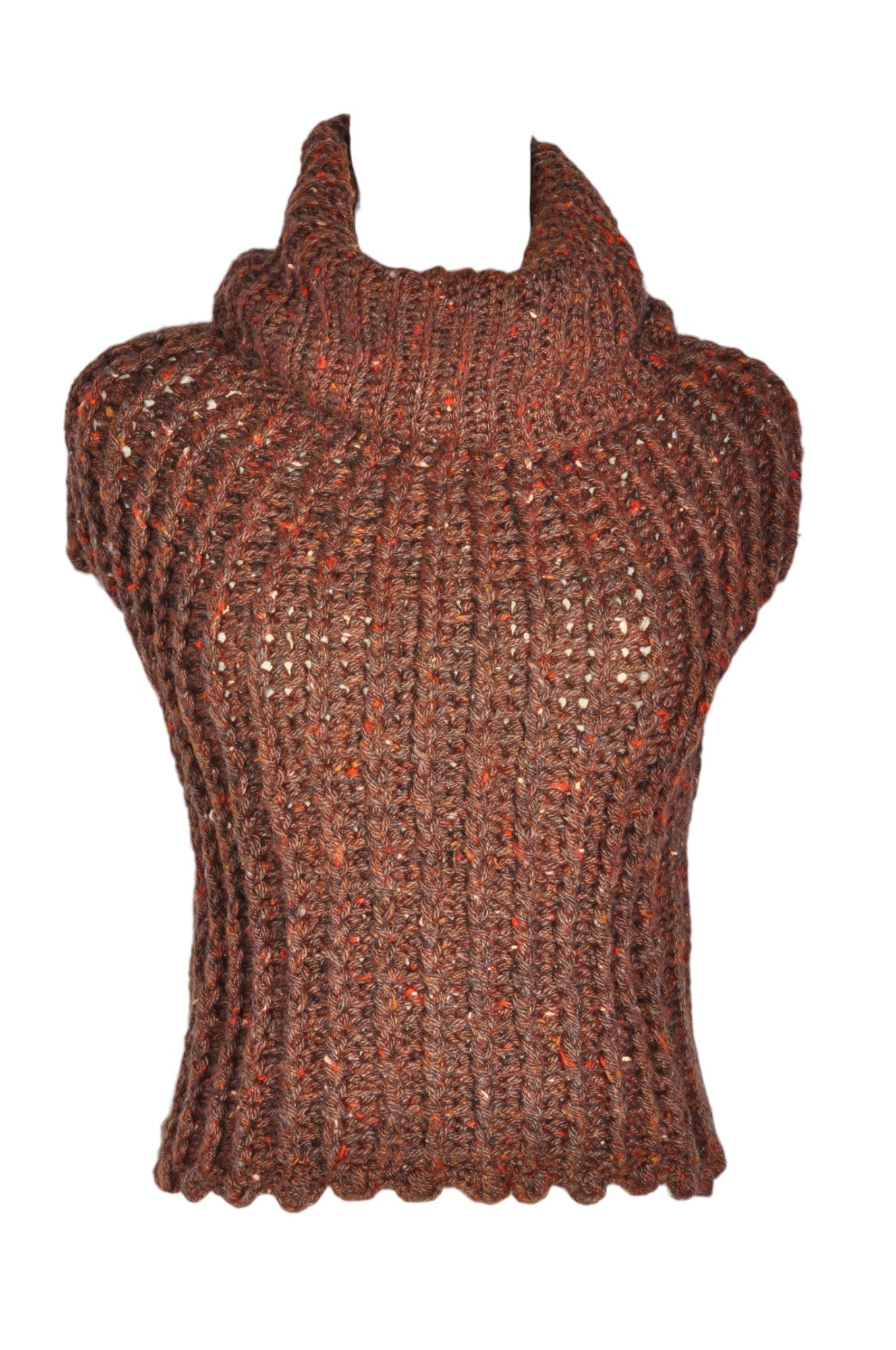 UNBRANDED Women Knit Tops Regular fit in Brown - M - Velora