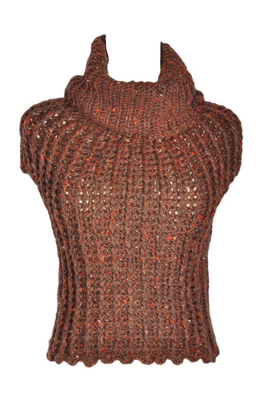 UNBRANDED Women Knit Tops Regular fit in Brown - M - Velora