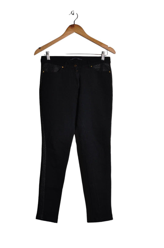 ZARA Women Work Pants Regular fit in Black - S - Velora
