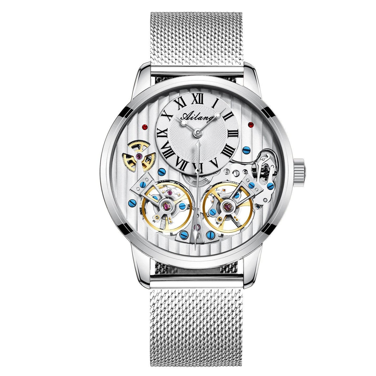 Men's Automatic Mechanical Watch – Stainless Steel, 41mm, Water Resistant
