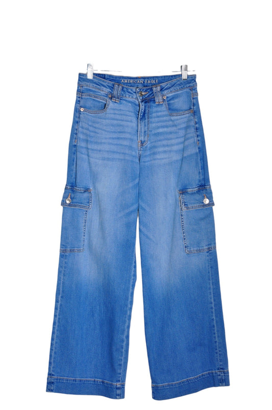 AMERICAN EAGLE Women Wide Legs Jeans Regular fit in Blue - 6 - Velora