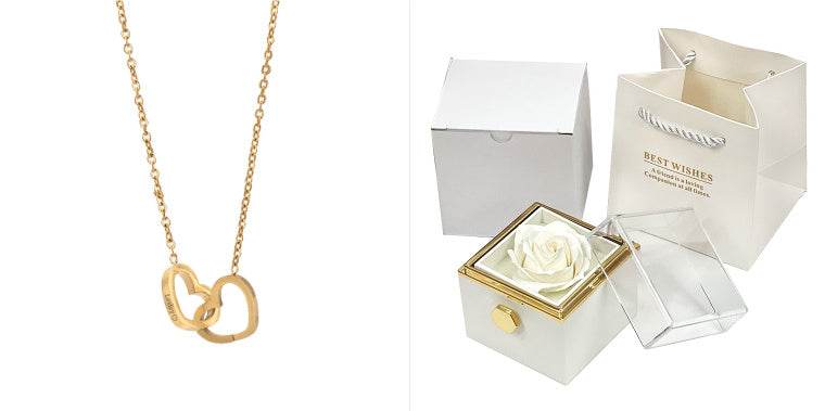 Rotating Soap Flower Rose Gift Box Creative Rotating Rose Jewelry Packaging Box Valentine's Day Gift For Women - Velora