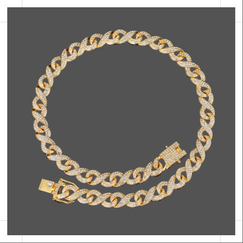 13mm Gold Infinity Link Chain - Velora Luxury Fashion