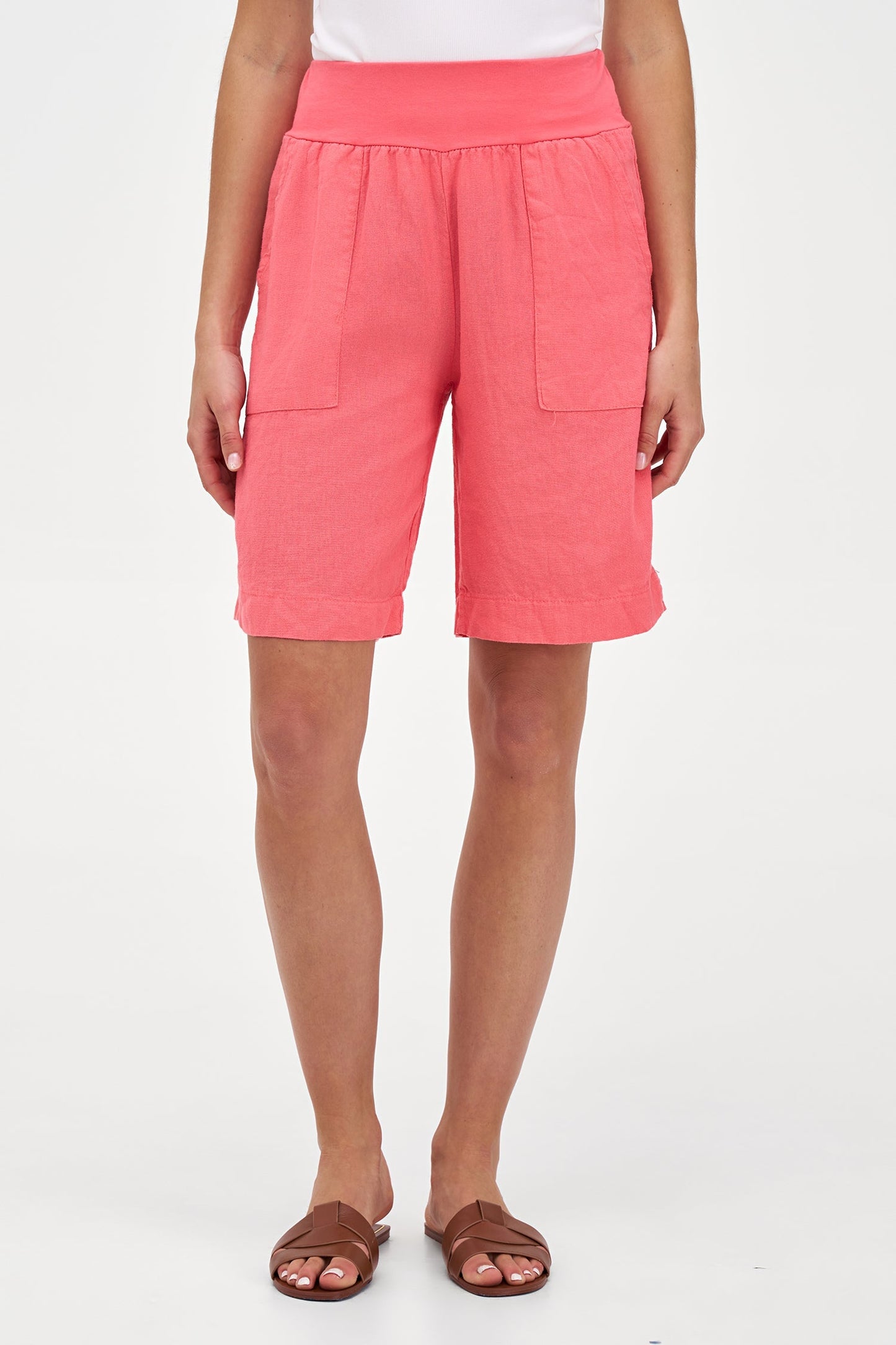 Women's Knit Woven Combo Shorts