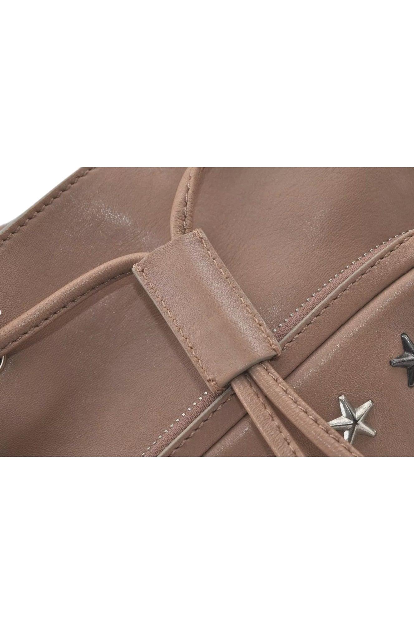 JIMMY CHOO Vintage Stella Star Studs Leather Backpack Pink Beige 7492K - Velora