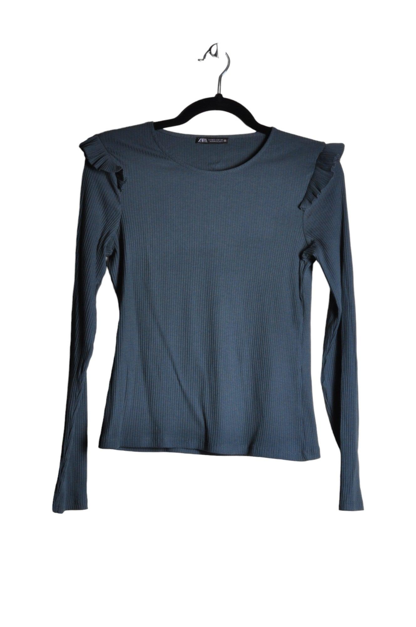 ZARA Women T-Shirts Regular fit in Blue - M - Velora