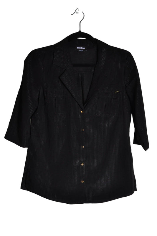 BEBE Women Button Down Tops Regular fit in Black - S - Velora