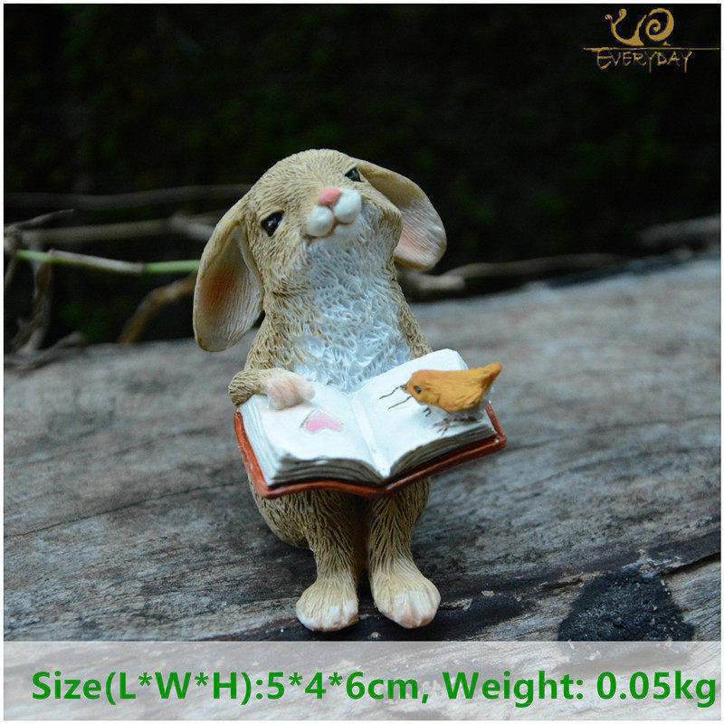 Creative Decorations Cute Bunny Resin Ornaments - Velora