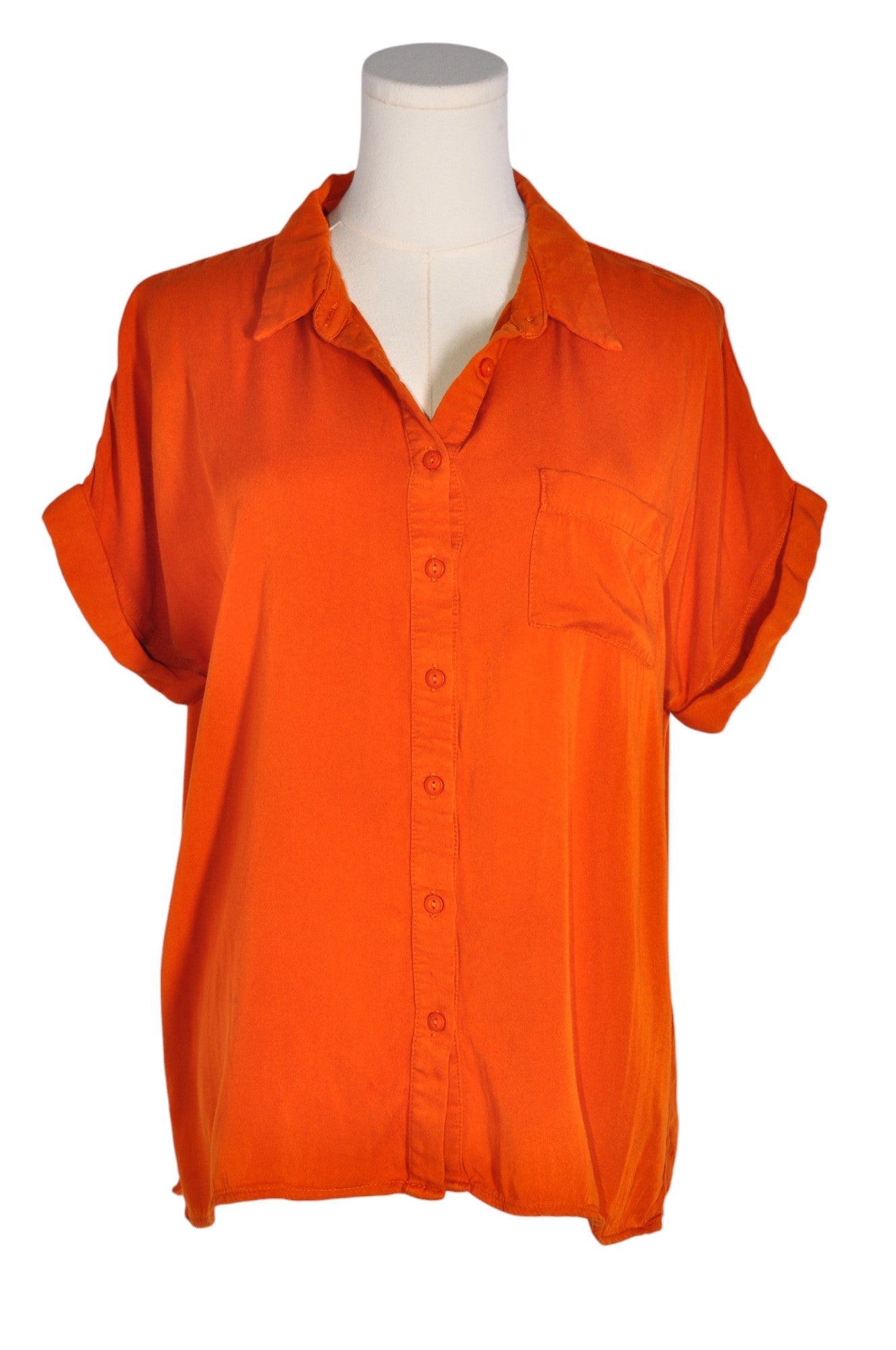 LULUS Women Button Down Tops Regular fit in Orange - M - Velora