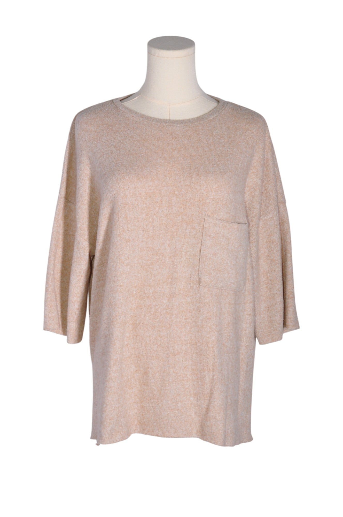 ZARA Women T-Shirts Regular fit in Beige - S - Velora