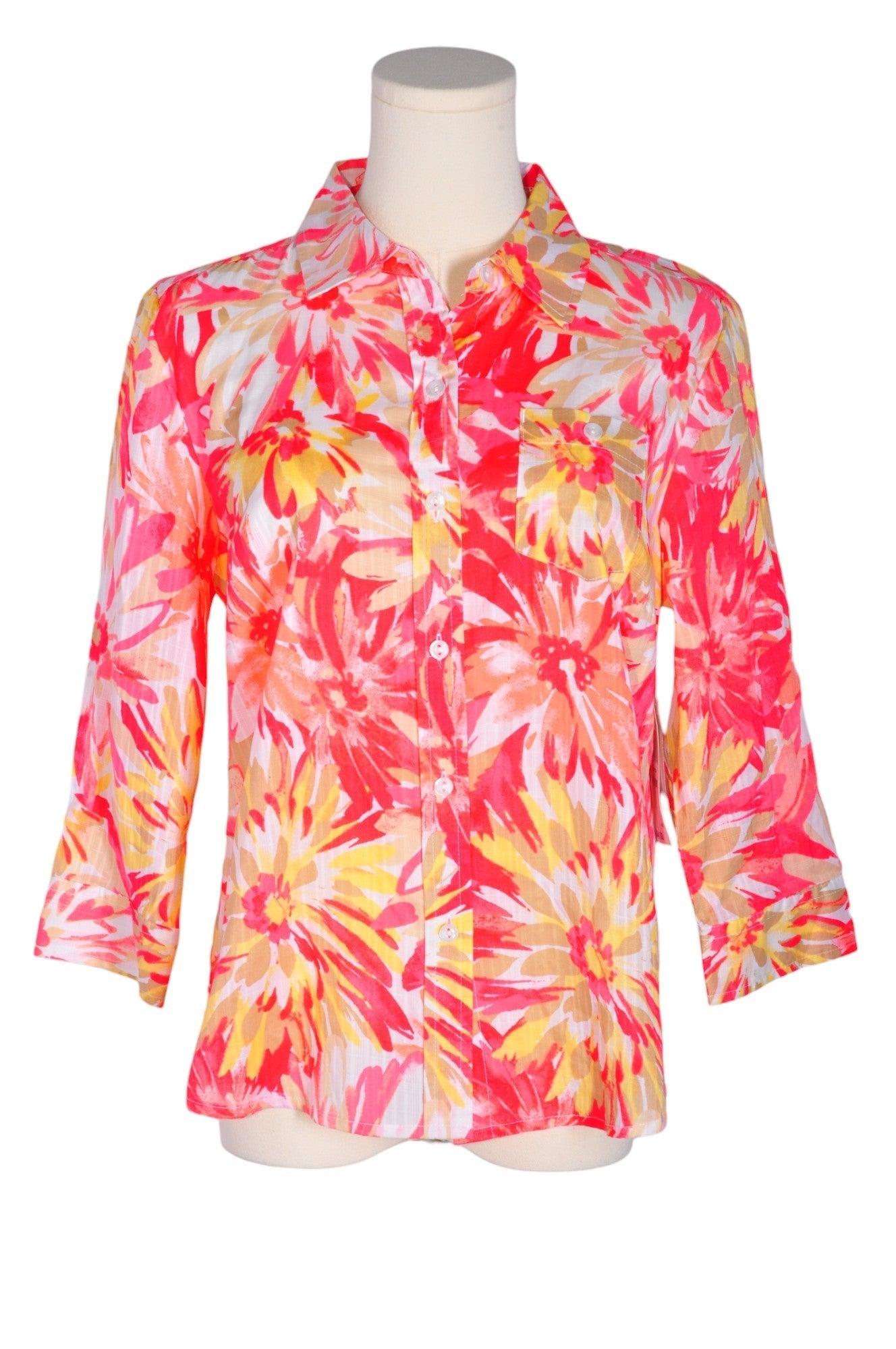 KAREN SCOTT Women Button Down Tops Regular fit in Pink - S - Velora