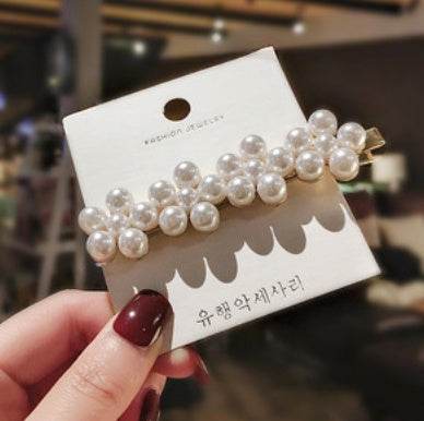 Elegant Pearl Bling Hair Clip - Velora