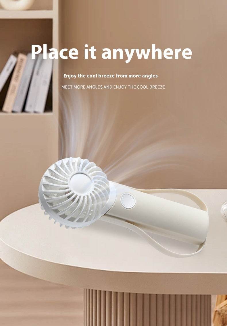 Handheld Fan Portable Silicone Handle Fixed Neck Mini - Velora