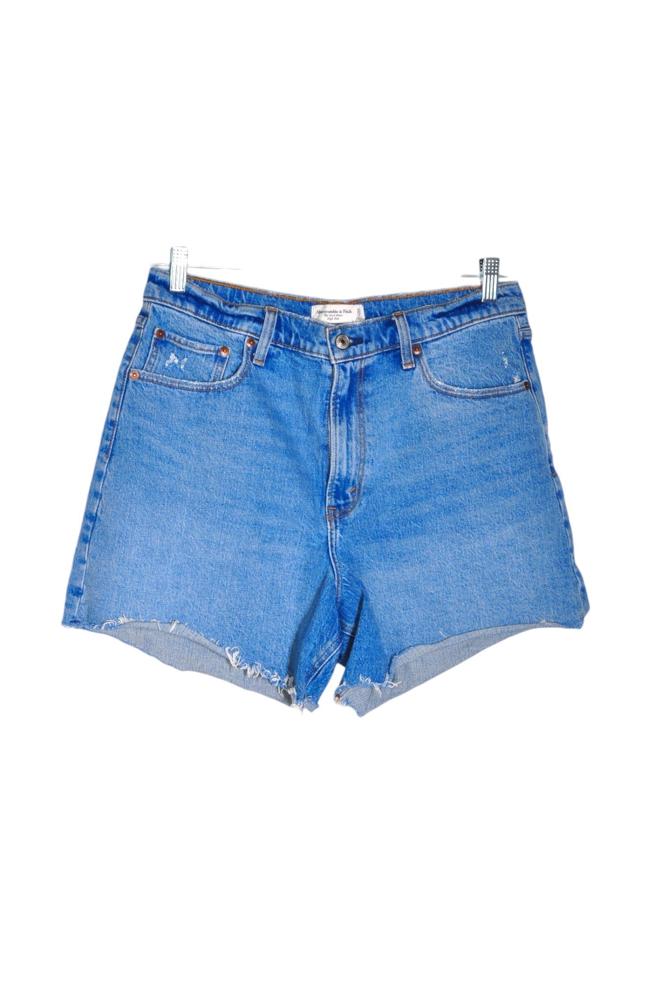 ABERCROMBIE & FITCH Women Denim Shorts Regular fit in Blue - 31 - Velora