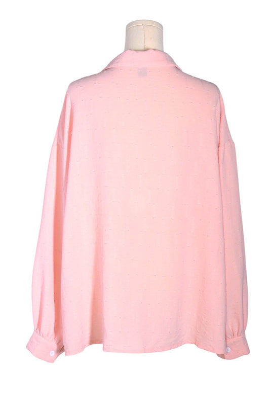 SHEIN Women Button Down Tops Regular fit in Pink - 2XL - Velora