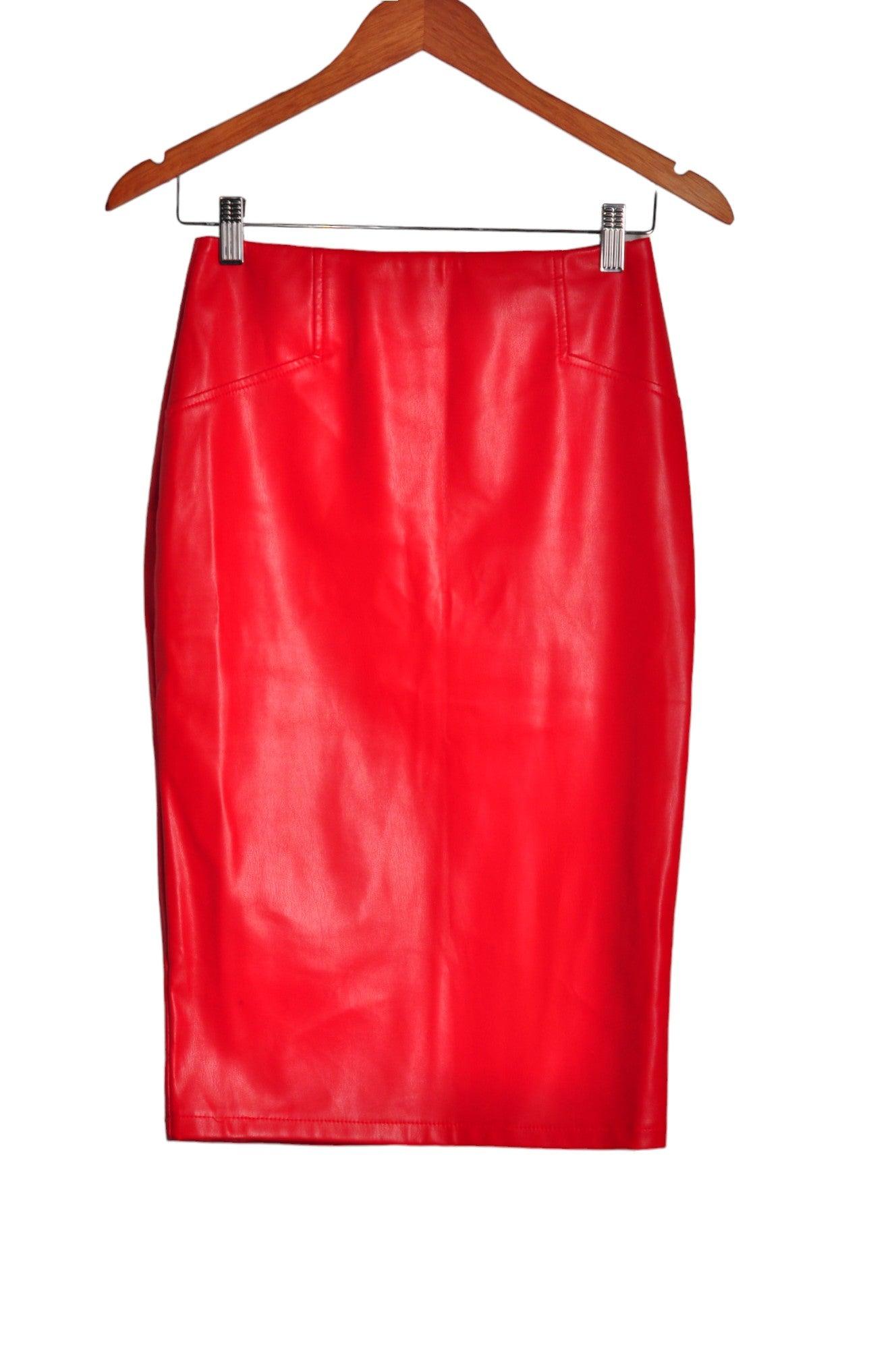 SHEIN Women Pencil Skirts Regular fit in Red - XS - Velora