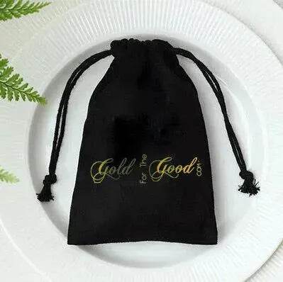 Flannel drawstring jewelry pouch Gift bag Drawstring Storage Pouch - Velora