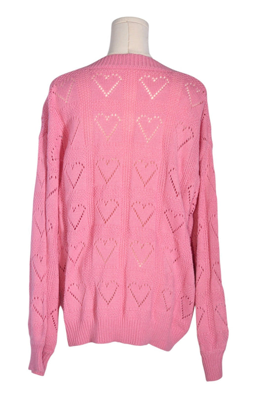 UNBRANDED Women Knit Tops Regular fit in Pink - XL - Velora