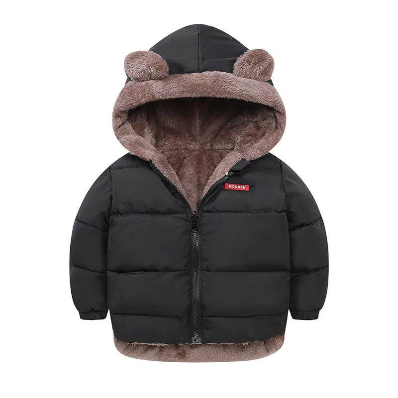 Children Boy's Cotton-padded Fleece Lined Puffer Winter Jacket for Kids - Velora