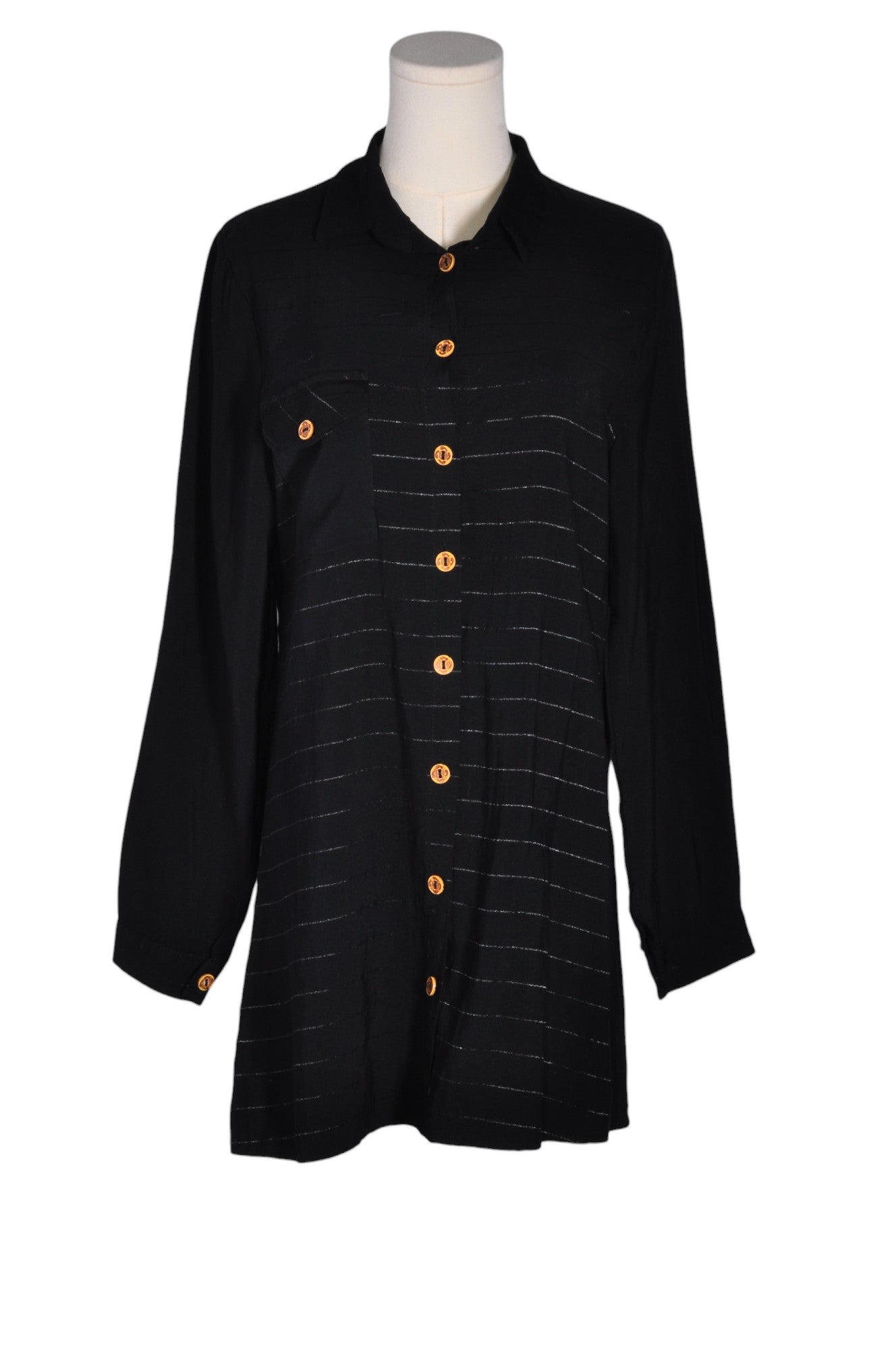 MAVI ROSA Women Button Down Tops Regular fit in Black - 38 - Velora