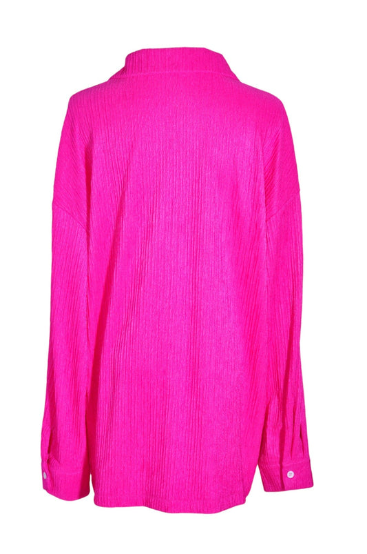 UNBRANDED Women Button Down Tops Regular fit in Pink - S - Velora