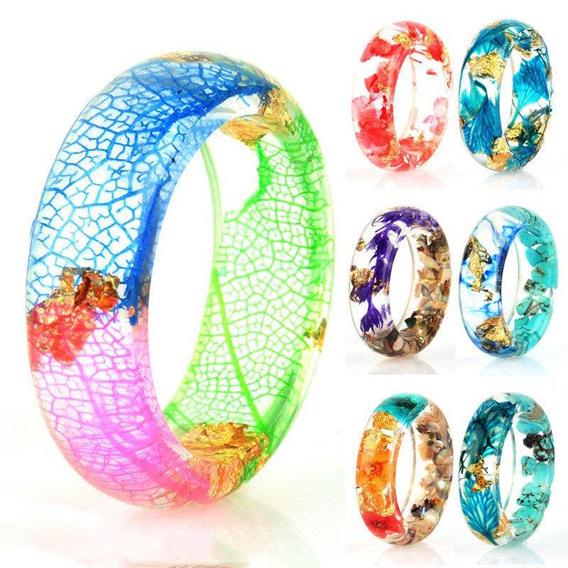 Dried flower resin ring - Velora