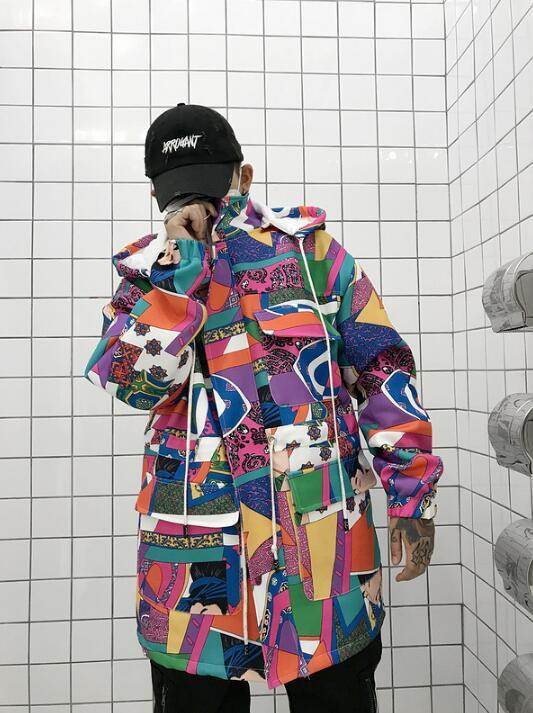 Graffiti trench coat - Velora