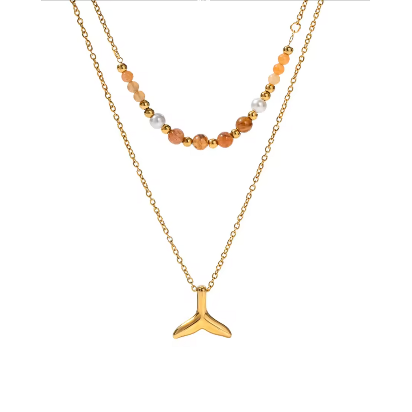 By The Sea Double Beaded Necklace