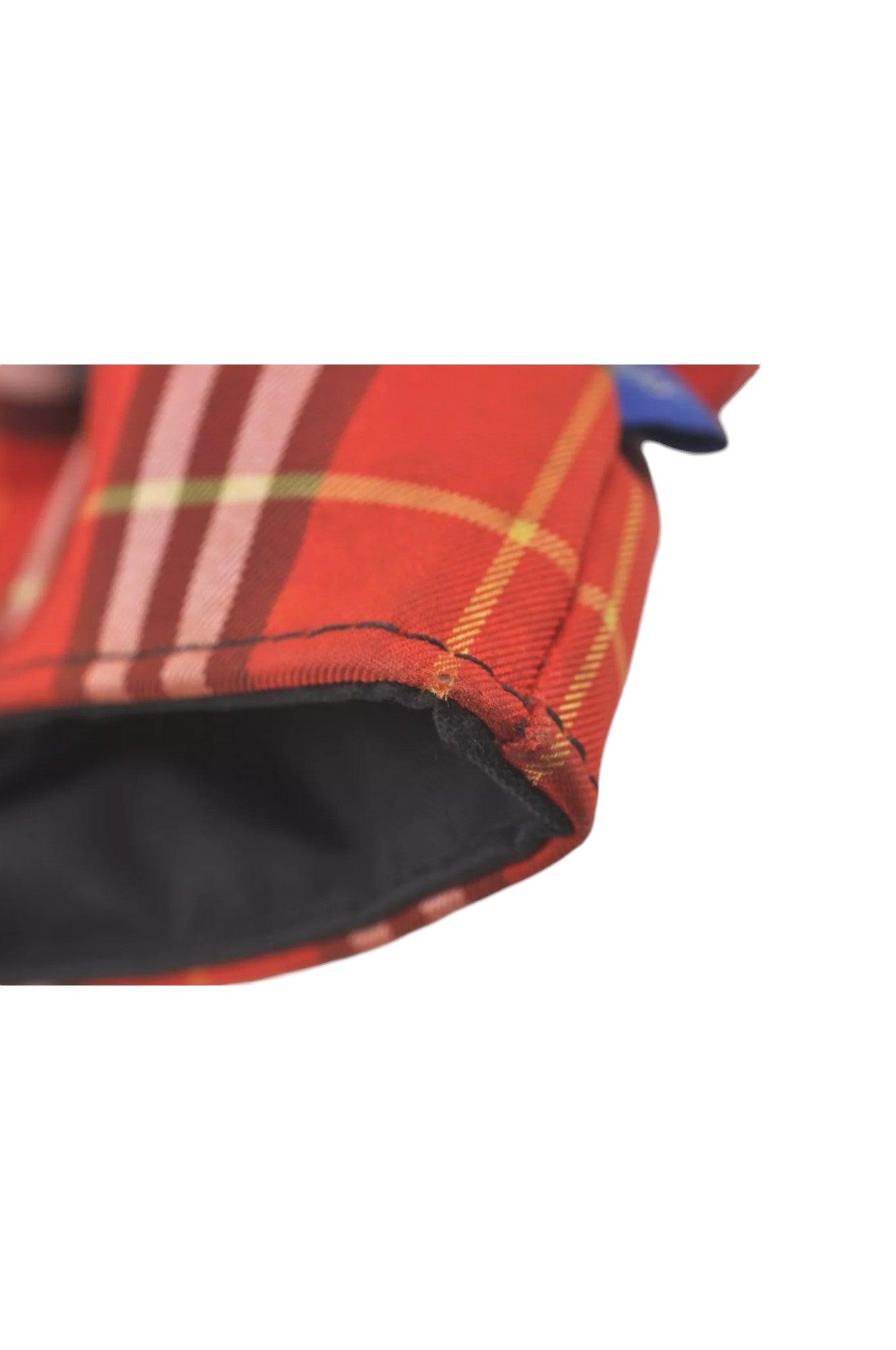 Burberry BLUE LABEL Check Shoulder Tote Bag Nylon Leather Red 9373K - Velora