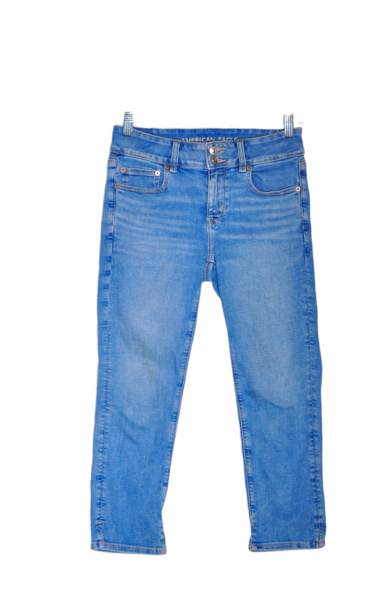 AMERICAN EAGLE Women Straight-Legged Jeans Regular fit in Blue - 4 - Velora