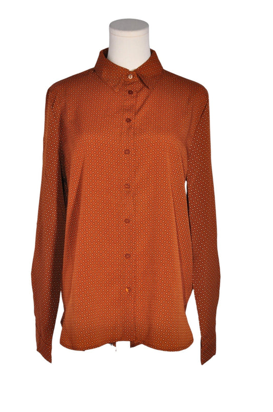 SUZY SHIER Women Button Down Tops Regular fit in Orange - M - Velora