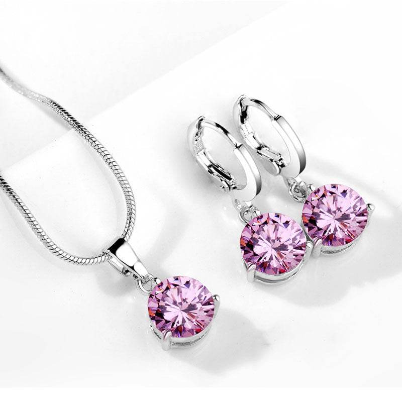 Water Drop Necklace Earring Set - Velora