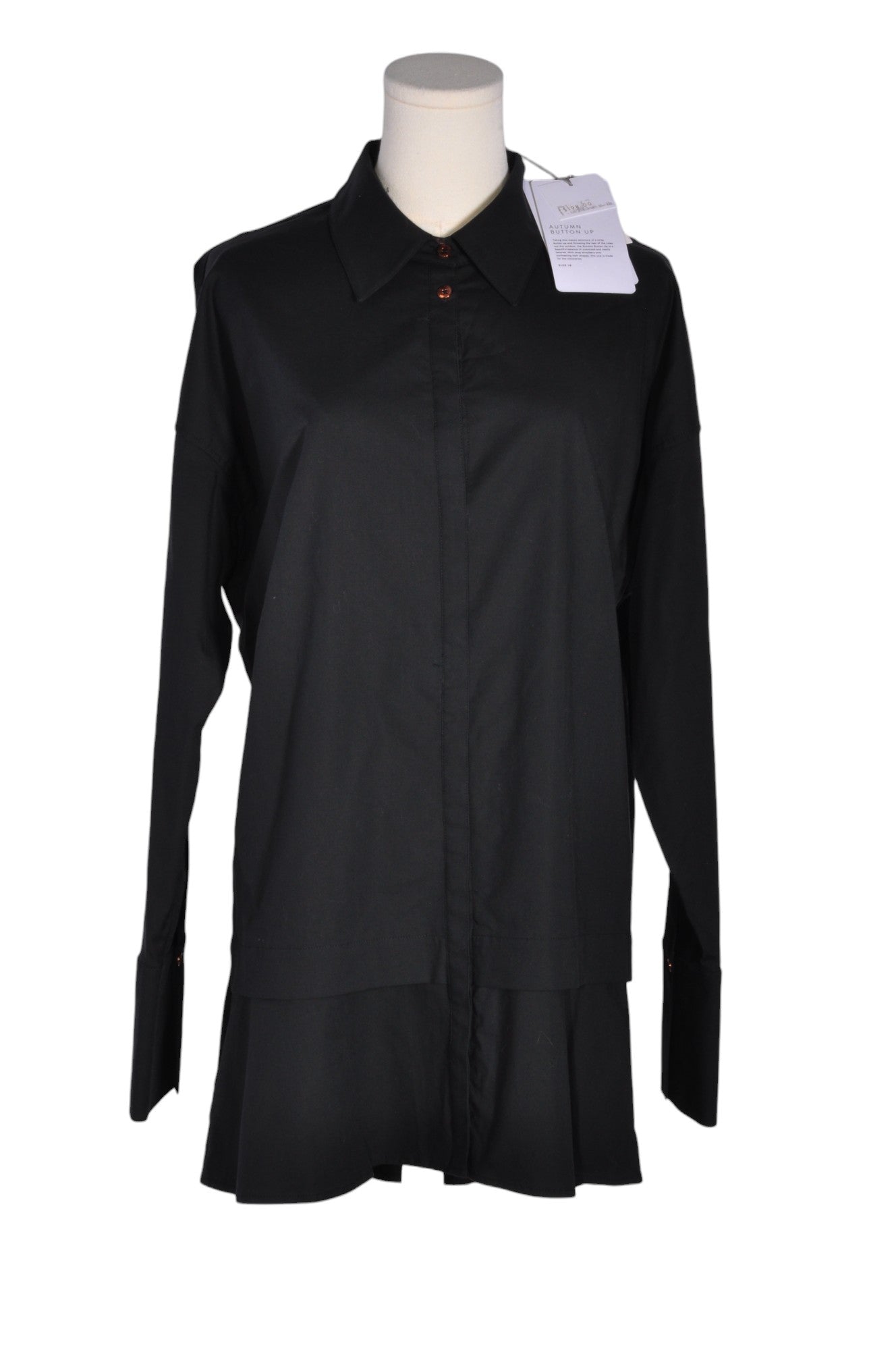 KIT ACE Women Button Down Tops Regular fit in Black - 10 - Velora