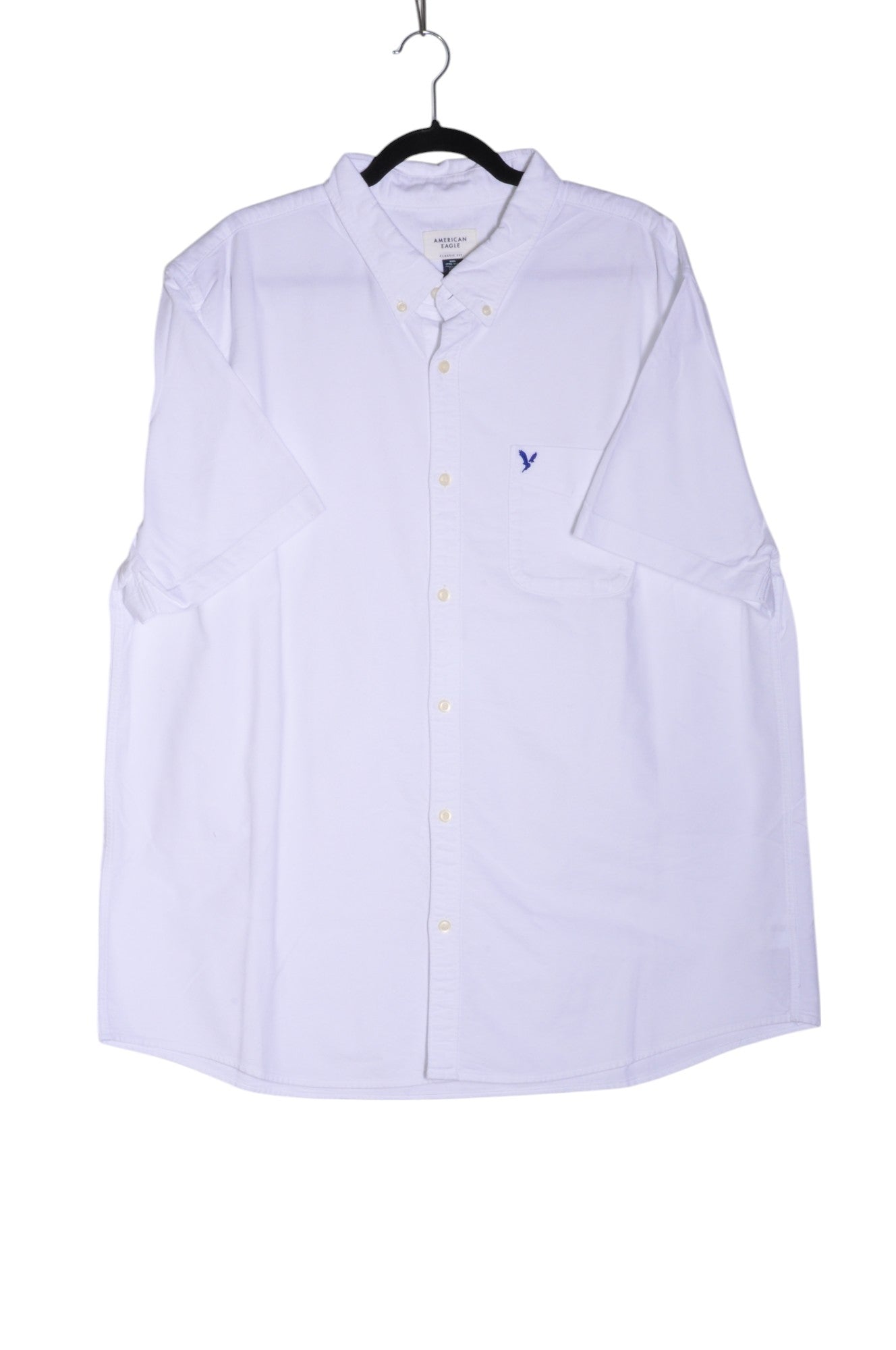 AMERICAN EAGLE Men Button Down Tops Regular fit in White - 3XL - Velora