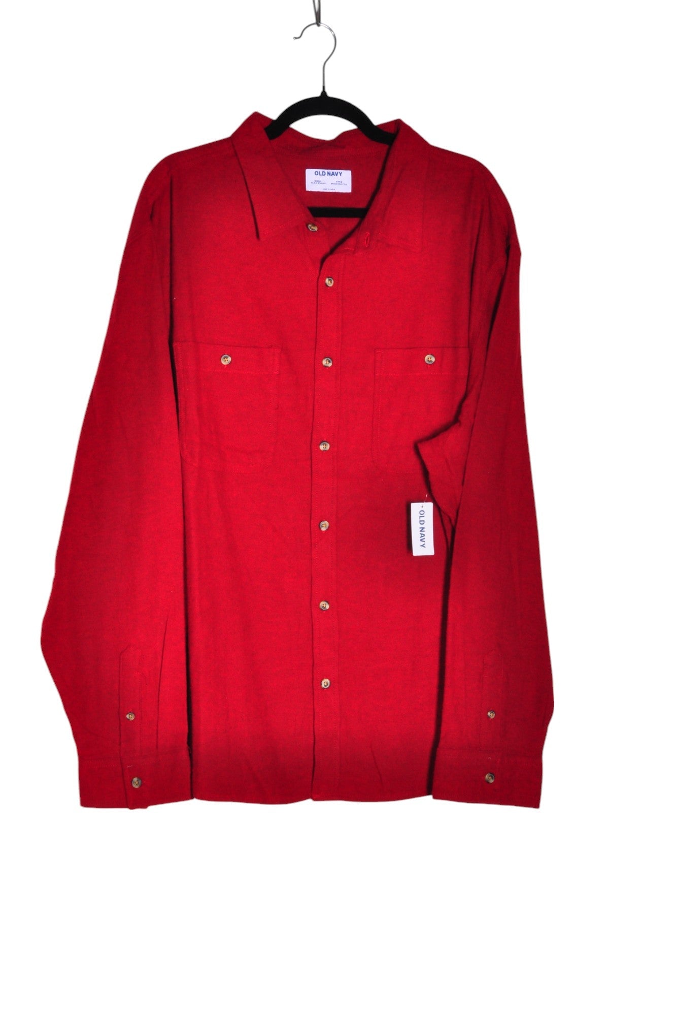OLD NAVY Men Button Down Tops Regular fit in Red - 3XL - Velora