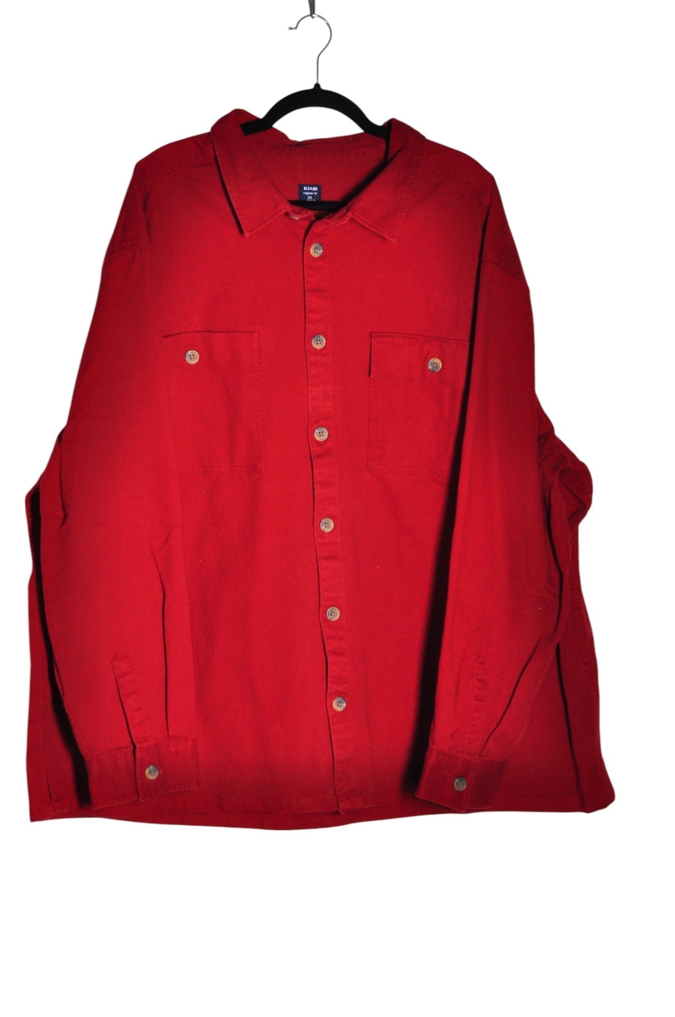 KIABI Men Button Down Tops Regular fit in Red - 5XL - Velora