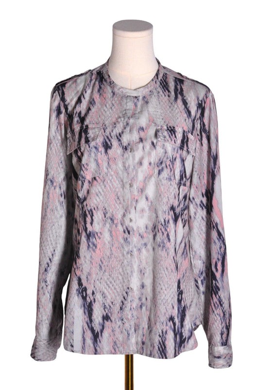 CALVIN KLEIN Women Button Down Tops Regular fit in Gray - M - Velora