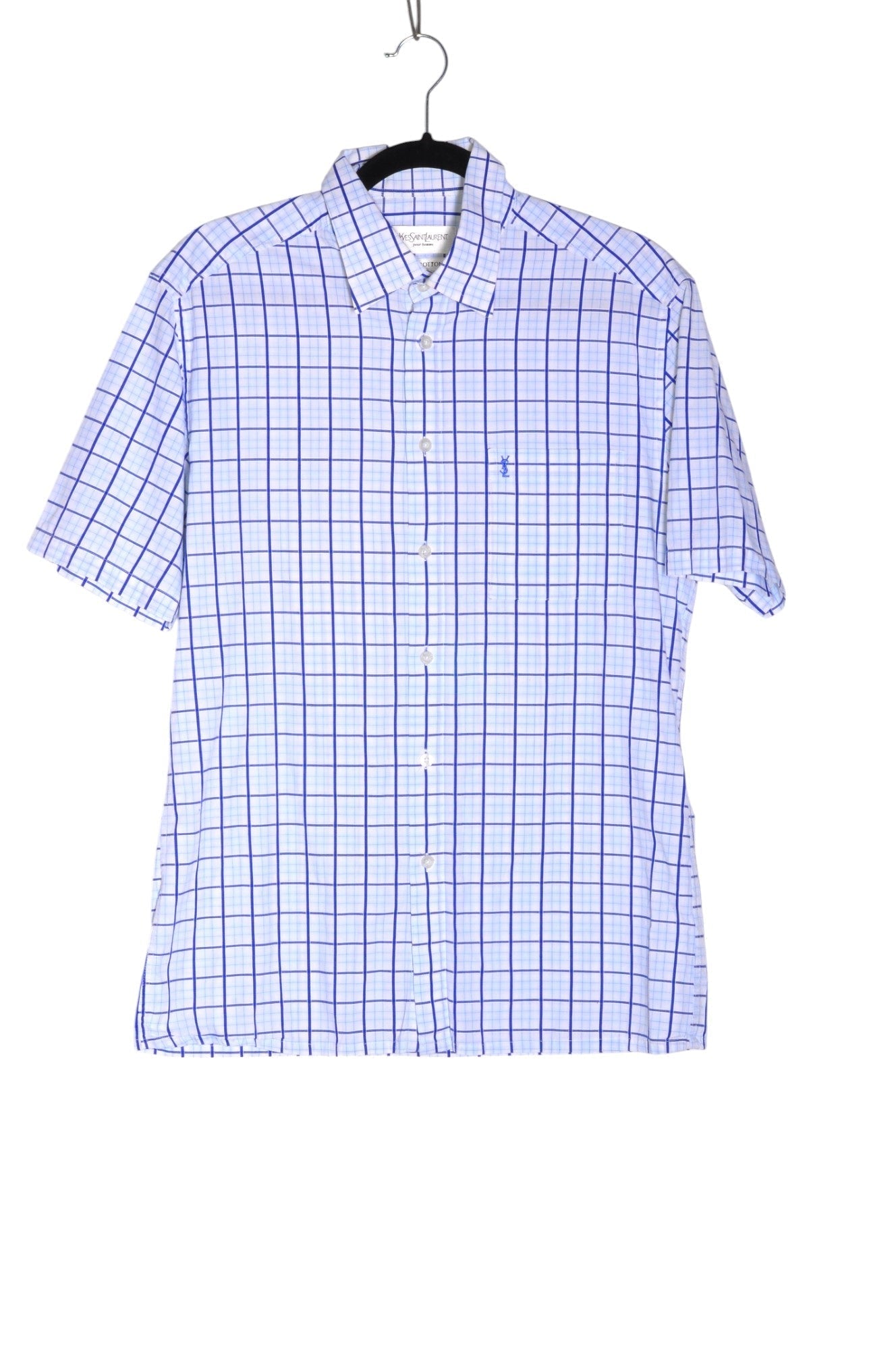 YVES SAINT-LAURENT Men Button Down Tops Regular fit in Blue - M - Velora