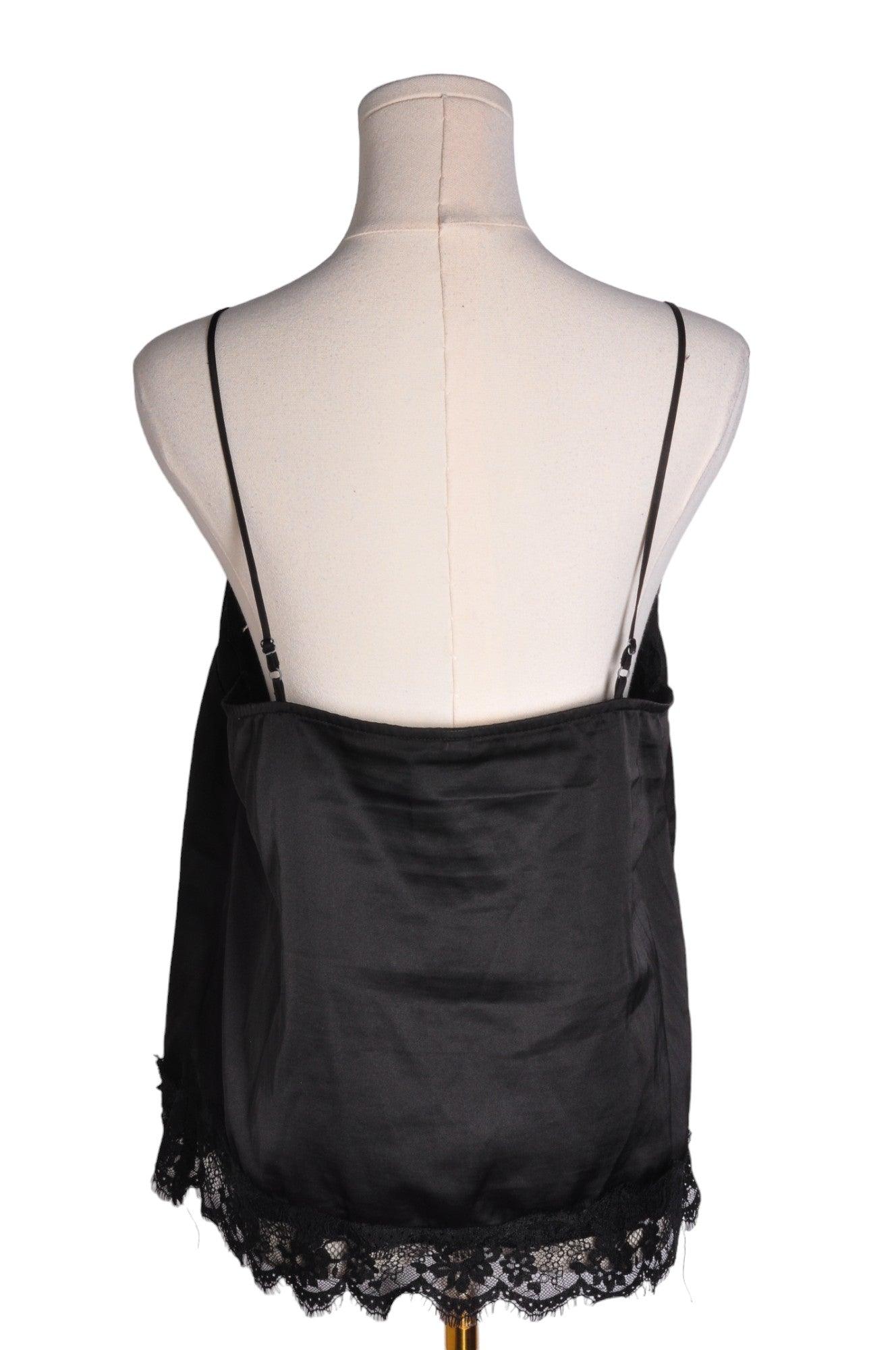 H&M Women Silk Tops Regular fit in Black - 10 - Velora
