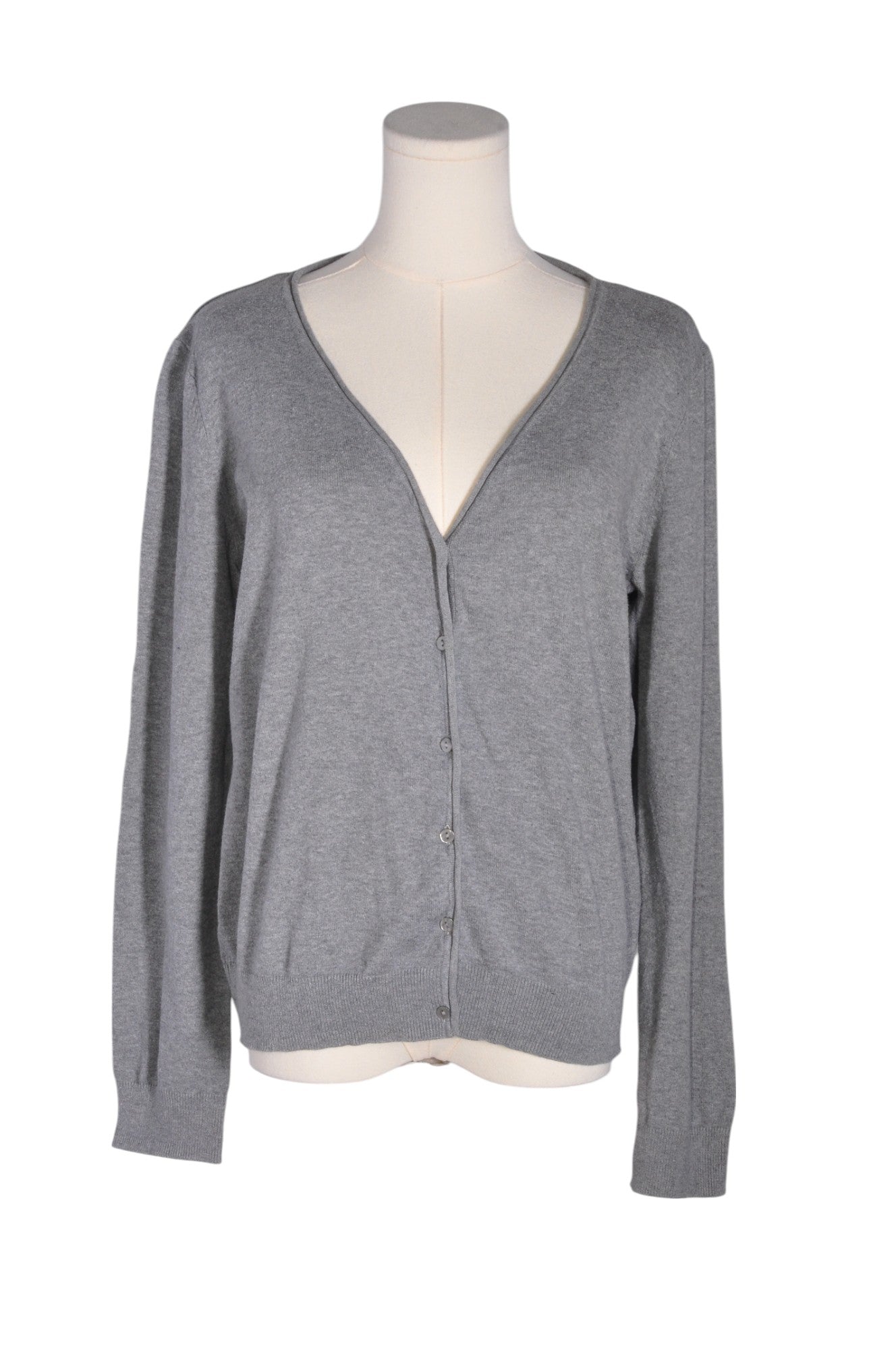 H&M Women Cardigans Regular fit in Gray - L - Velora