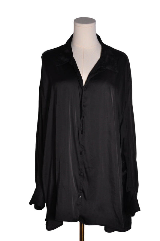 OLD NAVY Women Button Down Tops Regular fit in Black - XXL - Velora