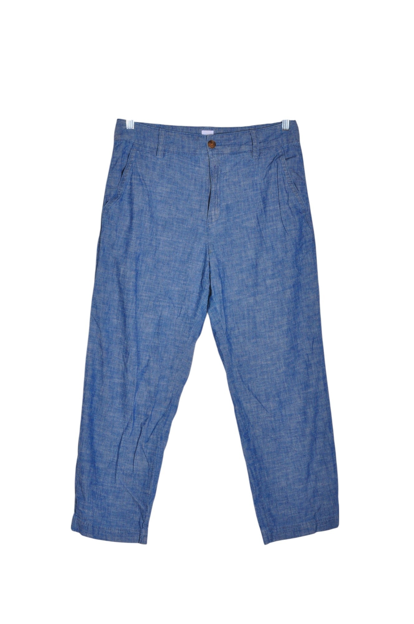 GAP Women Work Pants Regular fit in Blue - 10 - Velora