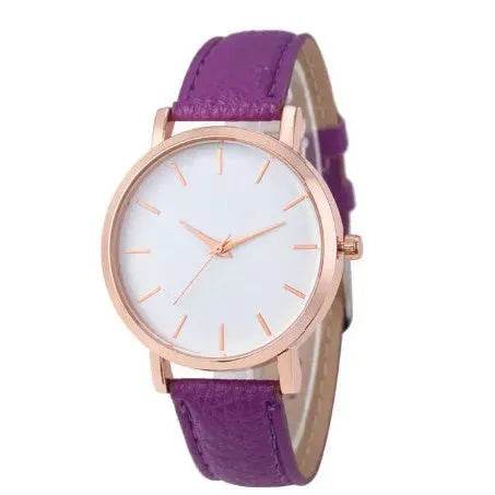 Unisex Leather quartz watch - Velora