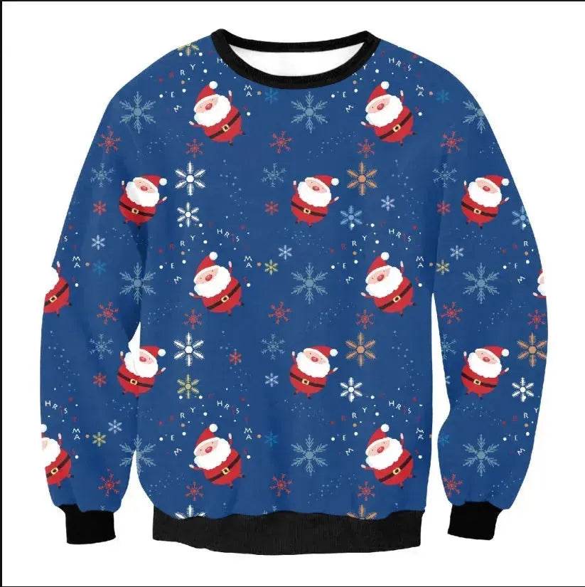 UGLY CHRISTMAS SWEATER Vacation Santa Elf Funny Womens Men Sweaters Tops Autumn Winter Clothing - Velora